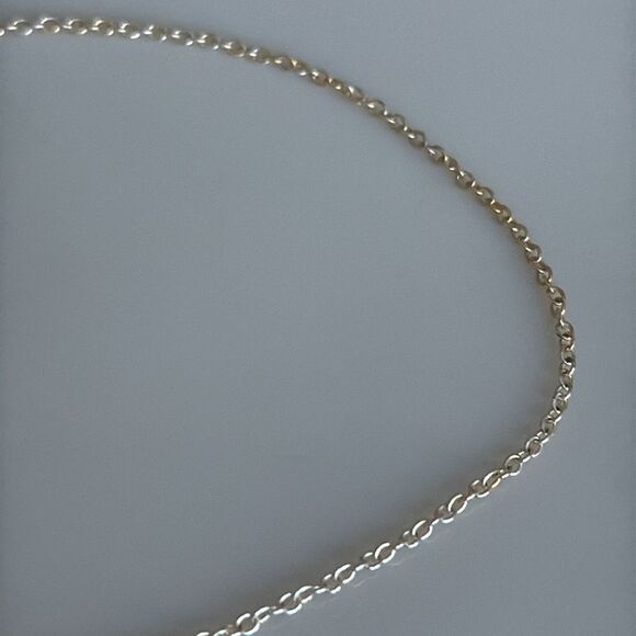 10k gold and sterling silver anklet - Picture 3 of 7